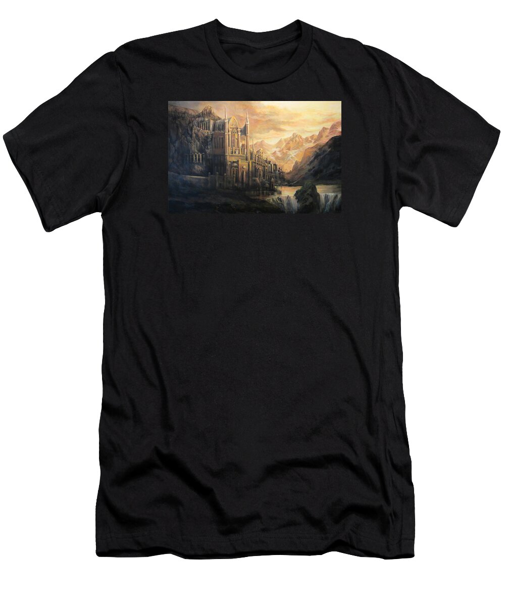 Fantasy T-Shirt featuring the painting Fantasy Study by Donna Tucker