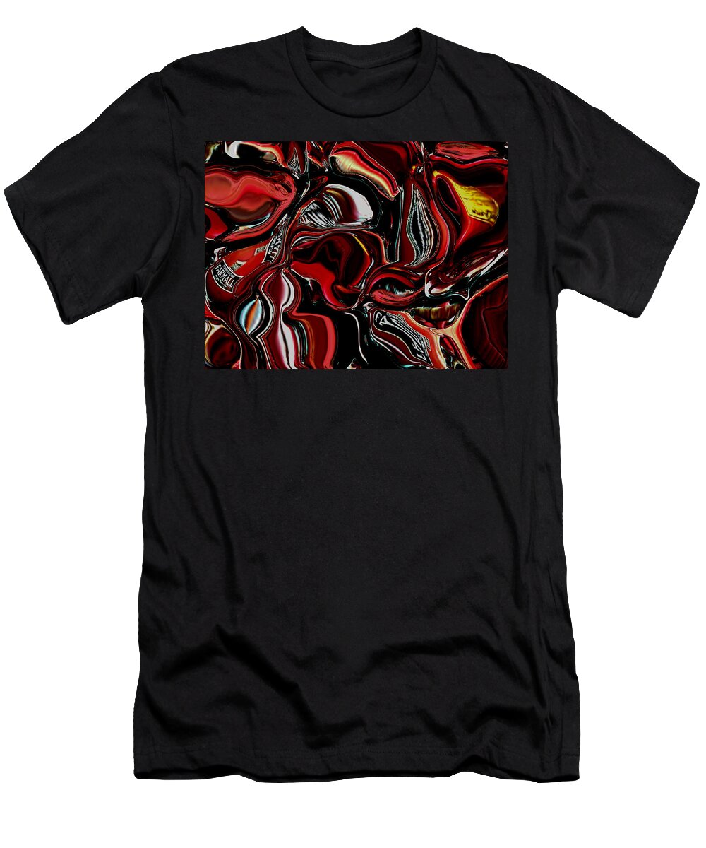 Farmall Abstract T-Shirt featuring the digital art Farmall Abstract by Ernest Echols