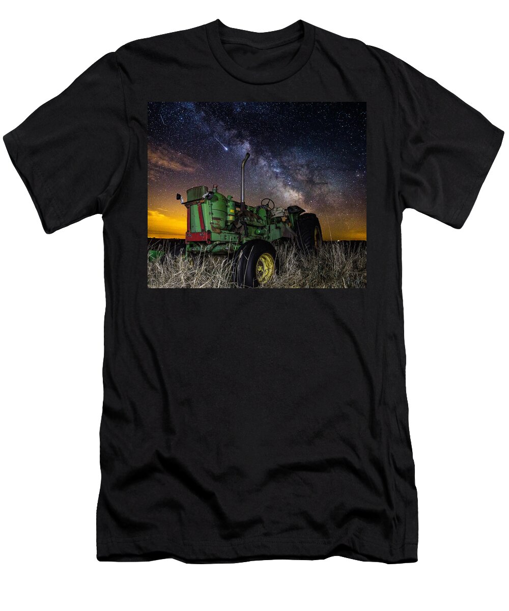 Milky Way T-Shirt featuring the photograph Farming the Rift 2 by Aaron J Groen