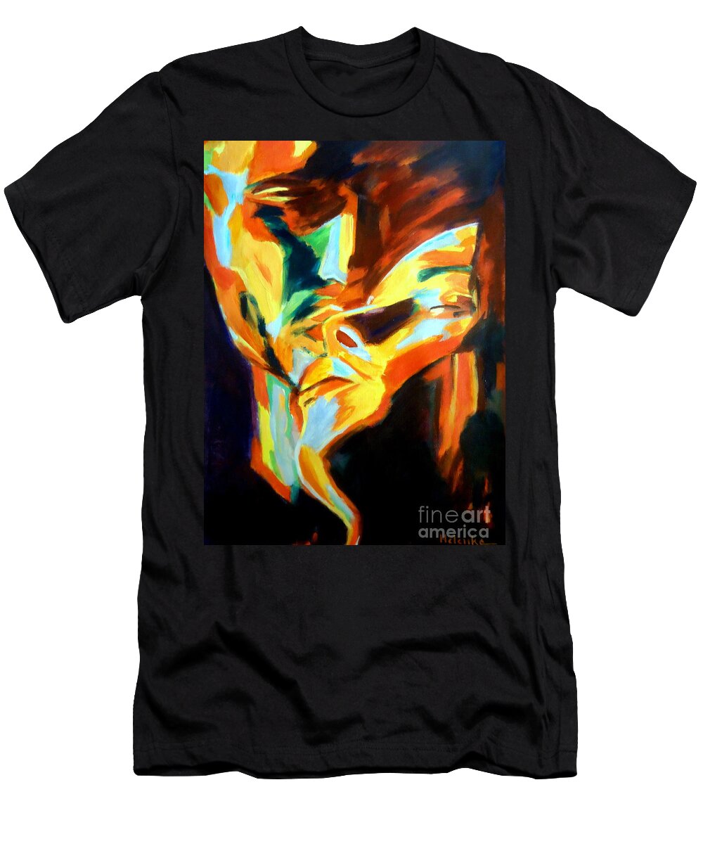Contemporary Art T-Shirt featuring the painting Feast of love by Helena Wierzbicki