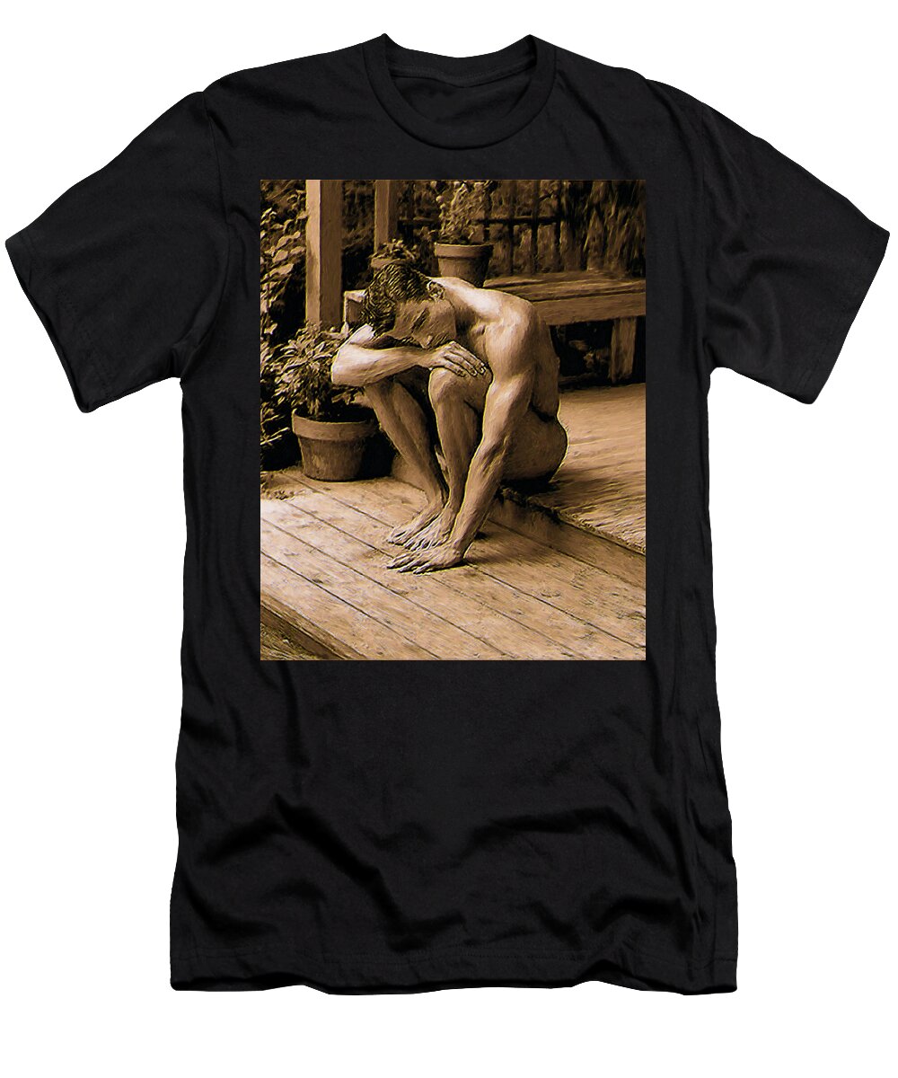 Troy Caperton T-Shirt featuring the painting Feet and Hand  by Troy Caperton
