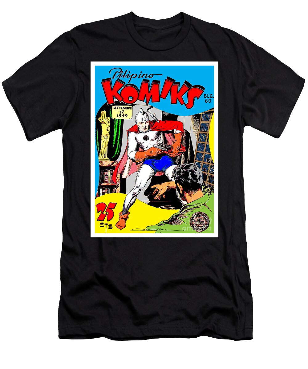 Comic T-Shirt featuring the drawing Filipino Action Comics by Jonas Luis