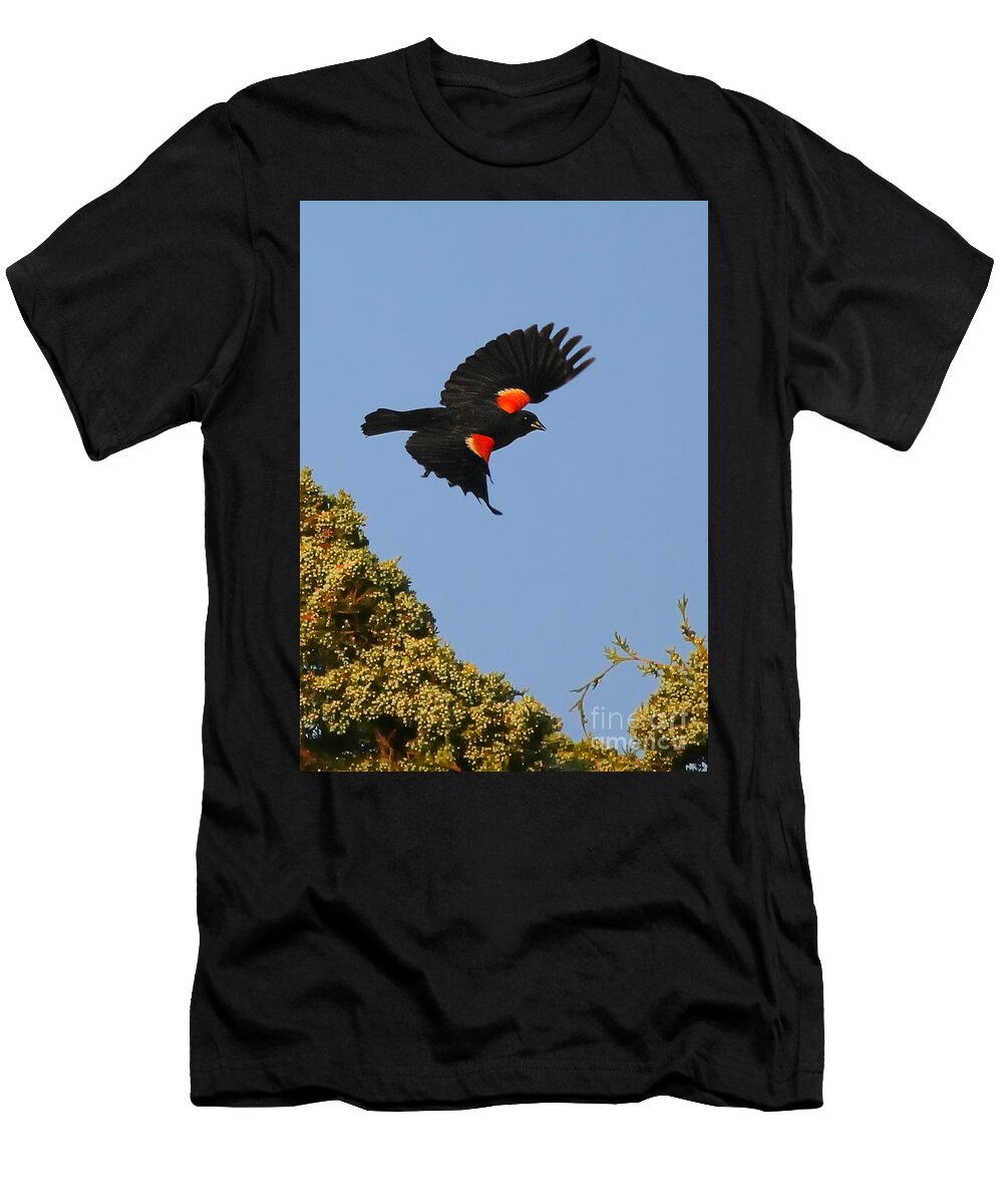 Blackbirds T-Shirt featuring the photograph Final Approach by Geoff Crego