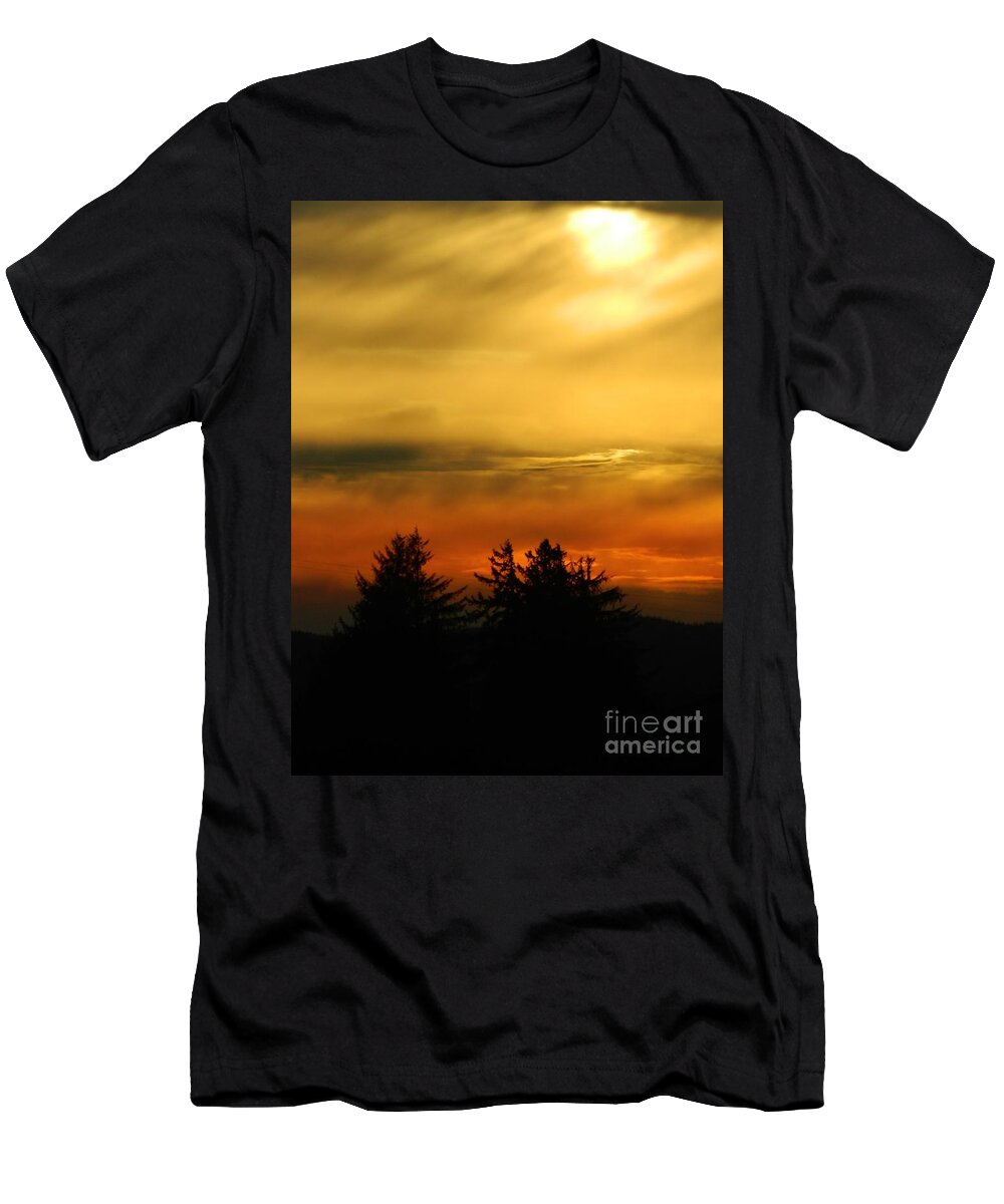 Fire T-Shirt featuring the photograph Fire Sunset 4 by Gallery Of Hope 