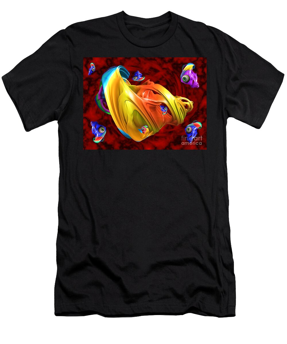 Digital T-Shirt featuring the photograph Fishy Fractelus by Rob Hawkins