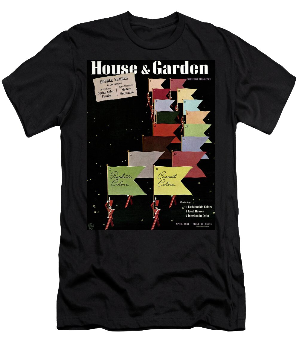 House And Garden T-Shirt featuring the photograph Flags Being Carried By Toy Soldiers by Paolo Garretto