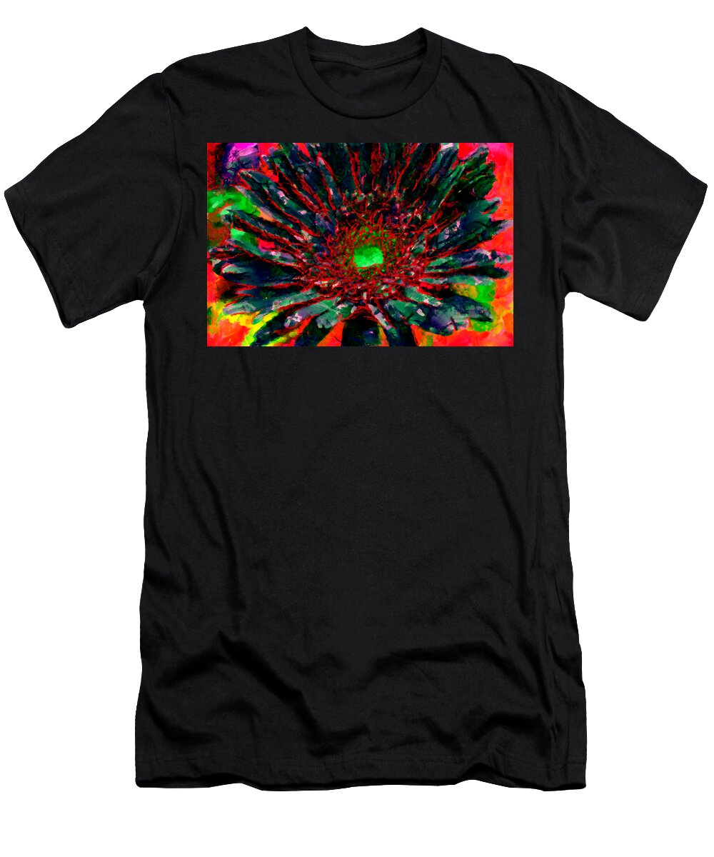  T-Shirt featuring the mixed media Floral Revolution 1 by Angelina Tamez