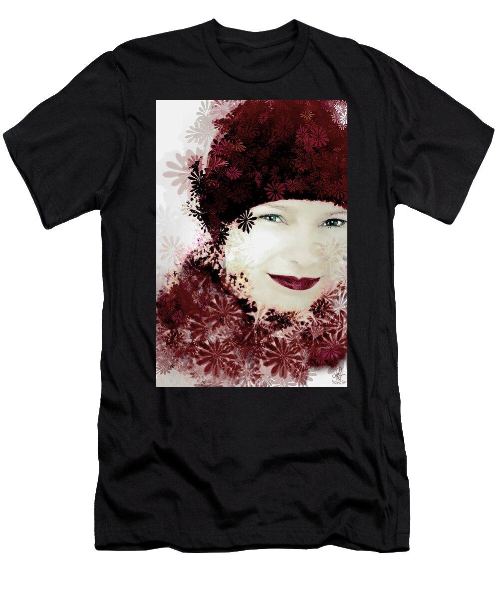 Woman T-Shirt featuring the digital art Flower Girl by Pennie McCracken