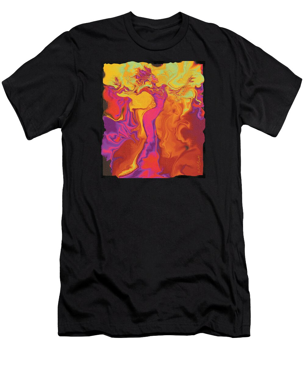 Dancer T-Shirt featuring the digital art Flowerishing Dancer by Judith Barath
