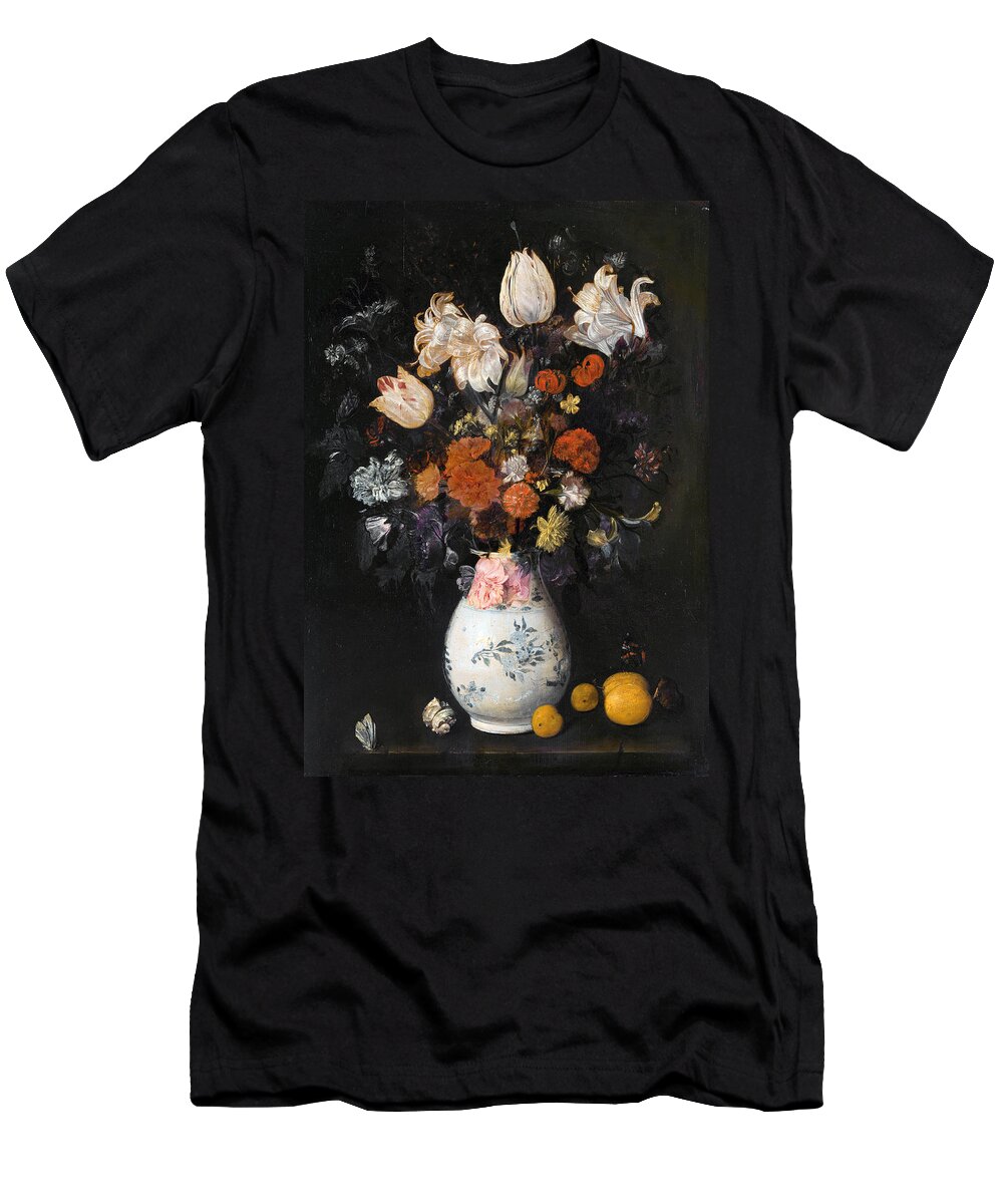 Judith Leyster T-Shirt featuring the painting Flowers Vase by Judith Leyster
