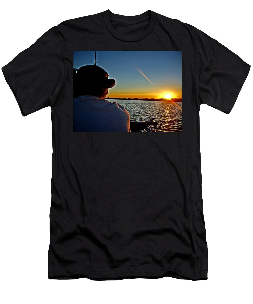Sacramento River Delta T-Shirt featuring the photograph Going Fish'n by Joseph Coulombe