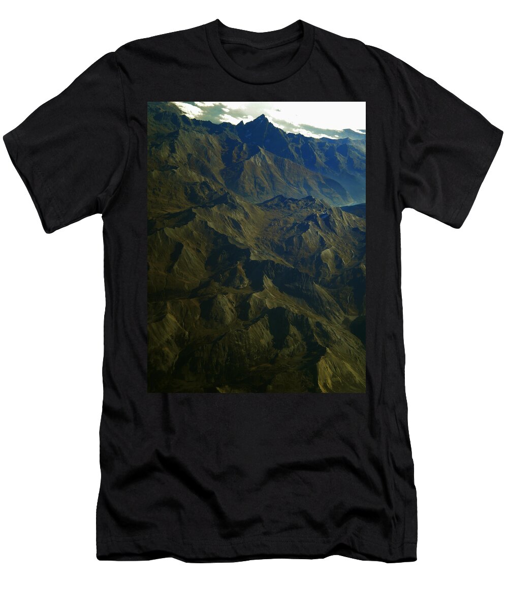 Colette T-Shirt featuring the photograph Flying over the Alps in France by Colette V Hera Guggenheim