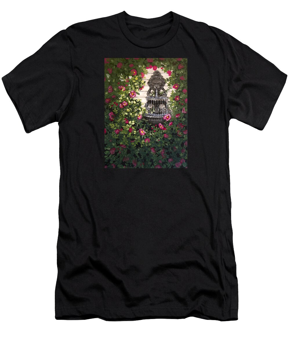 Garden T-Shirt featuring the painting Focus by Mary Palmer