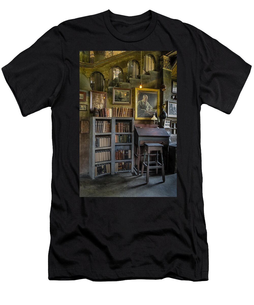 Byzantine T-Shirt featuring the photograph Fonthill Castle Saloon by Susan Candelario