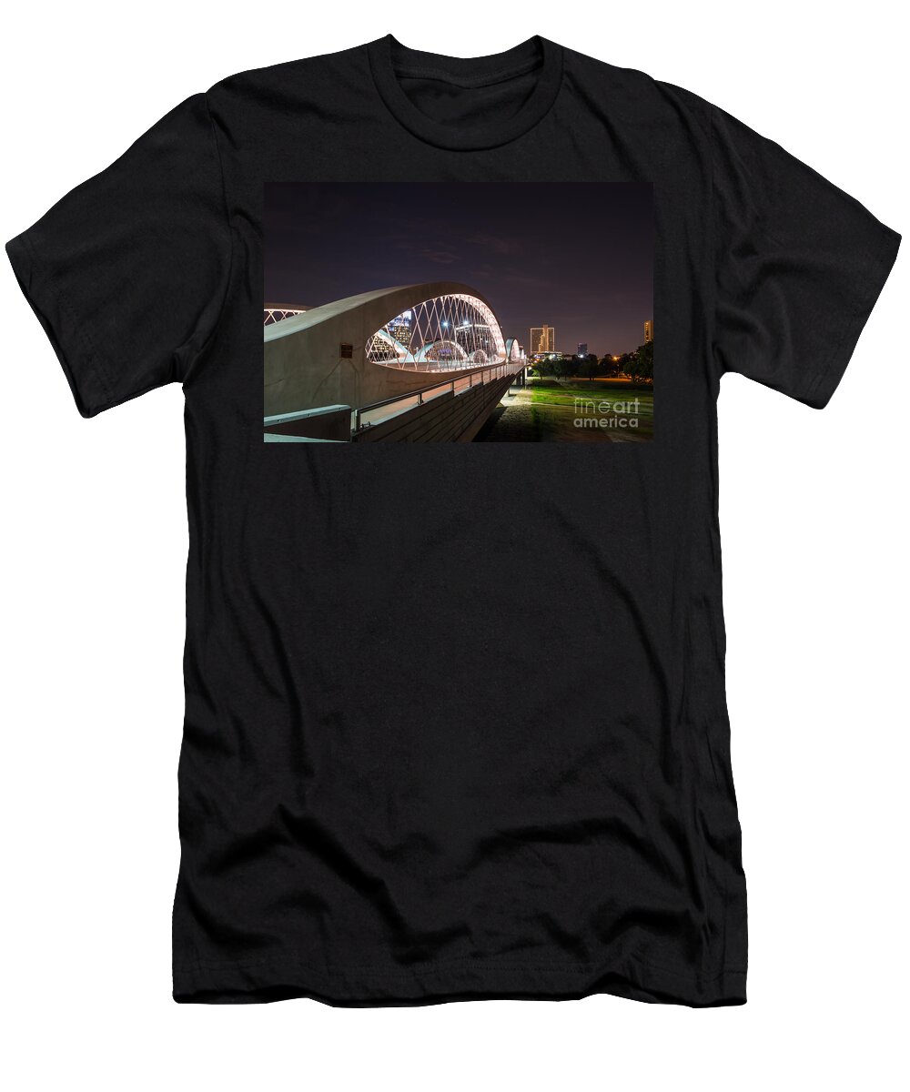 Ft Worth T-Shirt featuring the photograph Fort Worth Bridge by Bee Creek Photography - Tod and Cynthia
