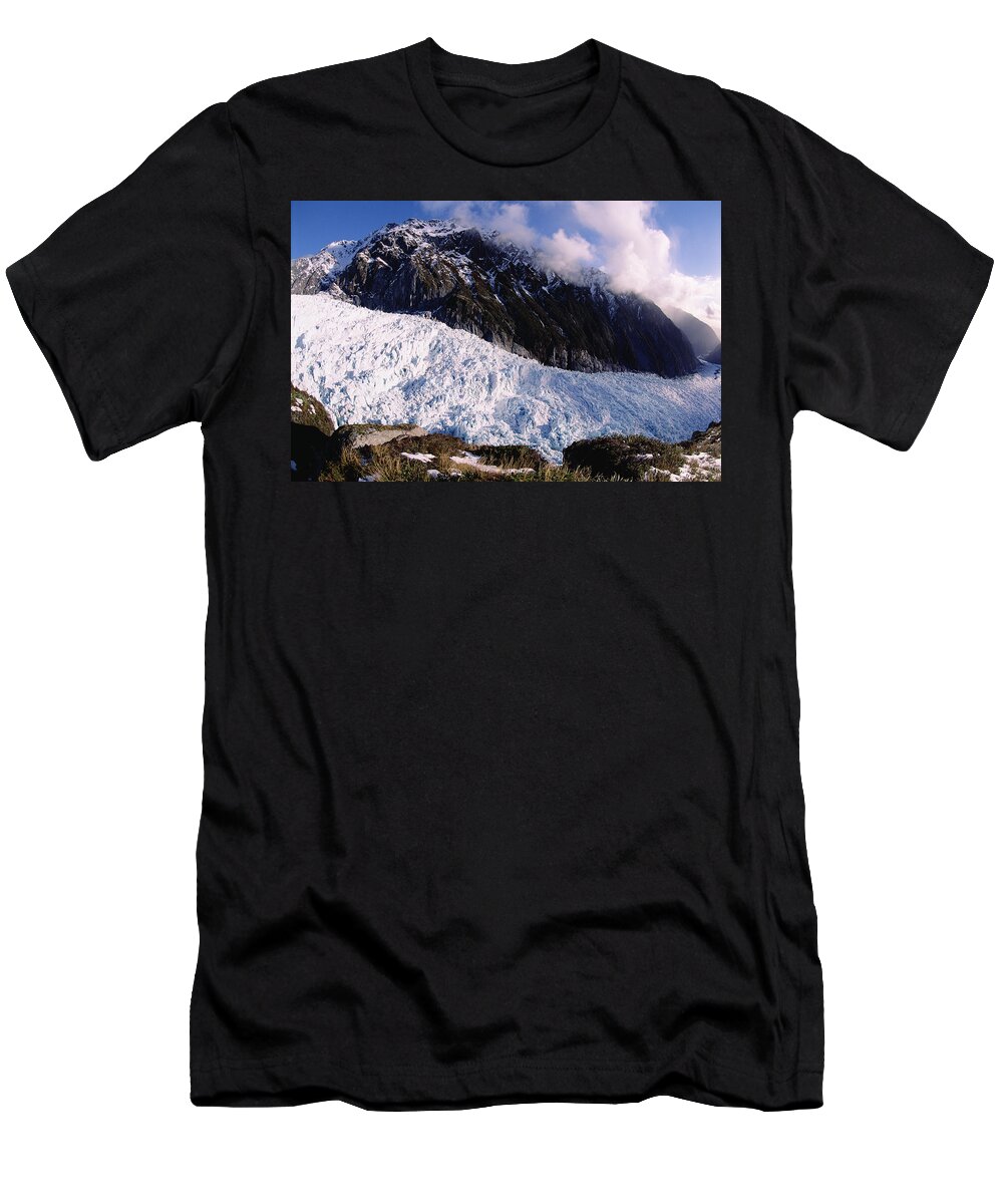 Feb0514 T-Shirt featuring the photograph Fox Glacier Westland National Park New by Tui De Roy