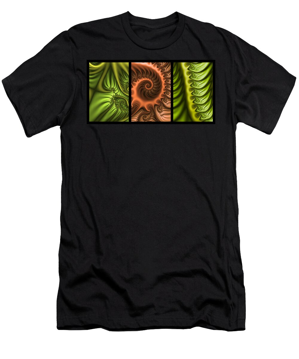 Fractal T-Shirt featuring the digital art Fractal Triptychon by Gabiw Art
