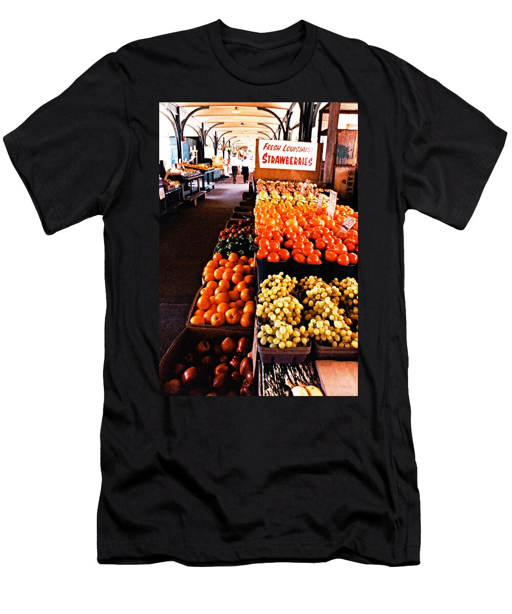 French Market New Orleans T-Shirt featuring the photograph French Market Fruits and Vegetables by Randi Kuhne
