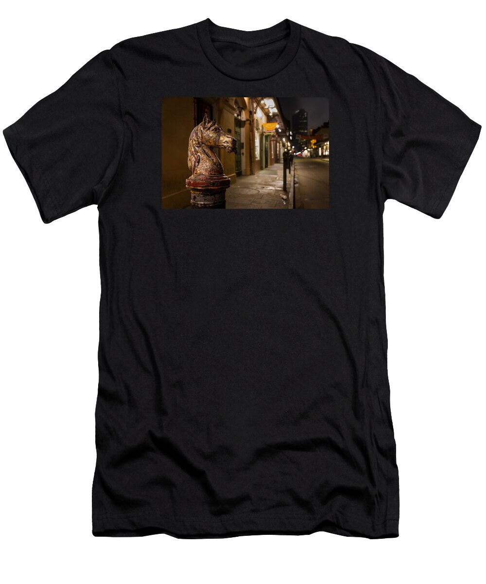 Tim Stanley T-Shirt featuring the photograph French Quarter Hitching Post by Tim Stanley