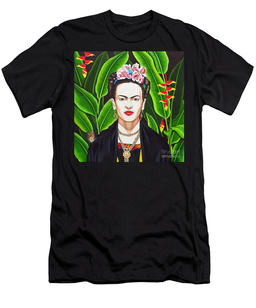 Frida Kahlo T-Shirt featuring the painting Frida by Joseph Sonday