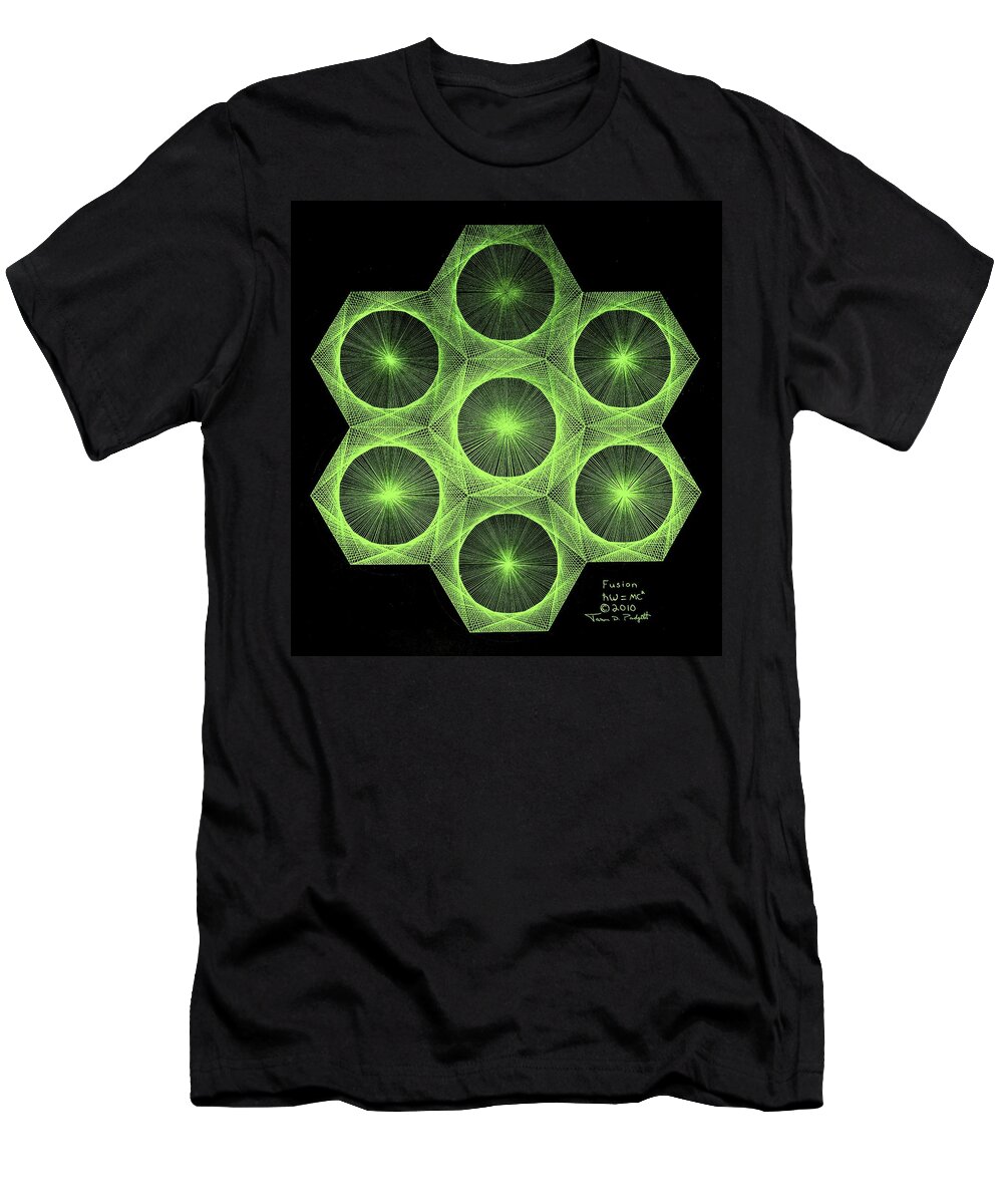 Jason T-Shirt featuring the drawing Fusion by Jason Padgett