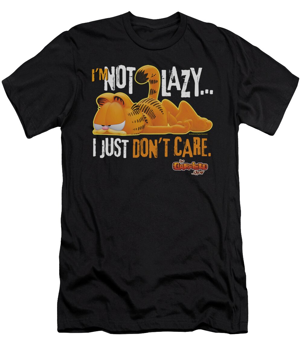 Garfield T-Shirt featuring the digital art Garfield - Not Lazy by Brand A