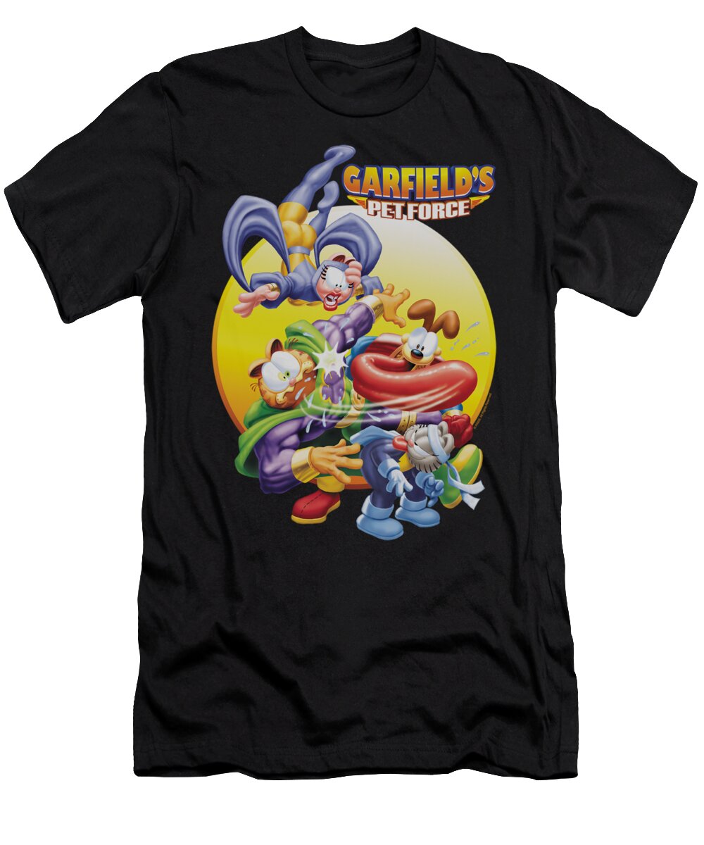 Garfield T-Shirt featuring the digital art Garfield - Tongue Of Doom by Brand A