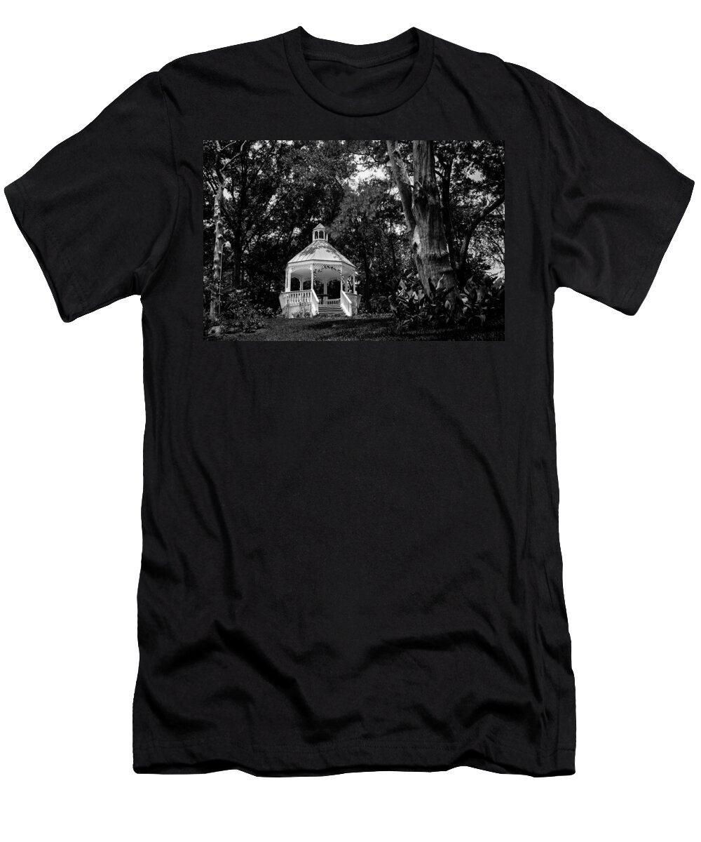 Tim Stanley T-Shirt featuring the photograph Gazebo in the Trees by Tim Stanley
