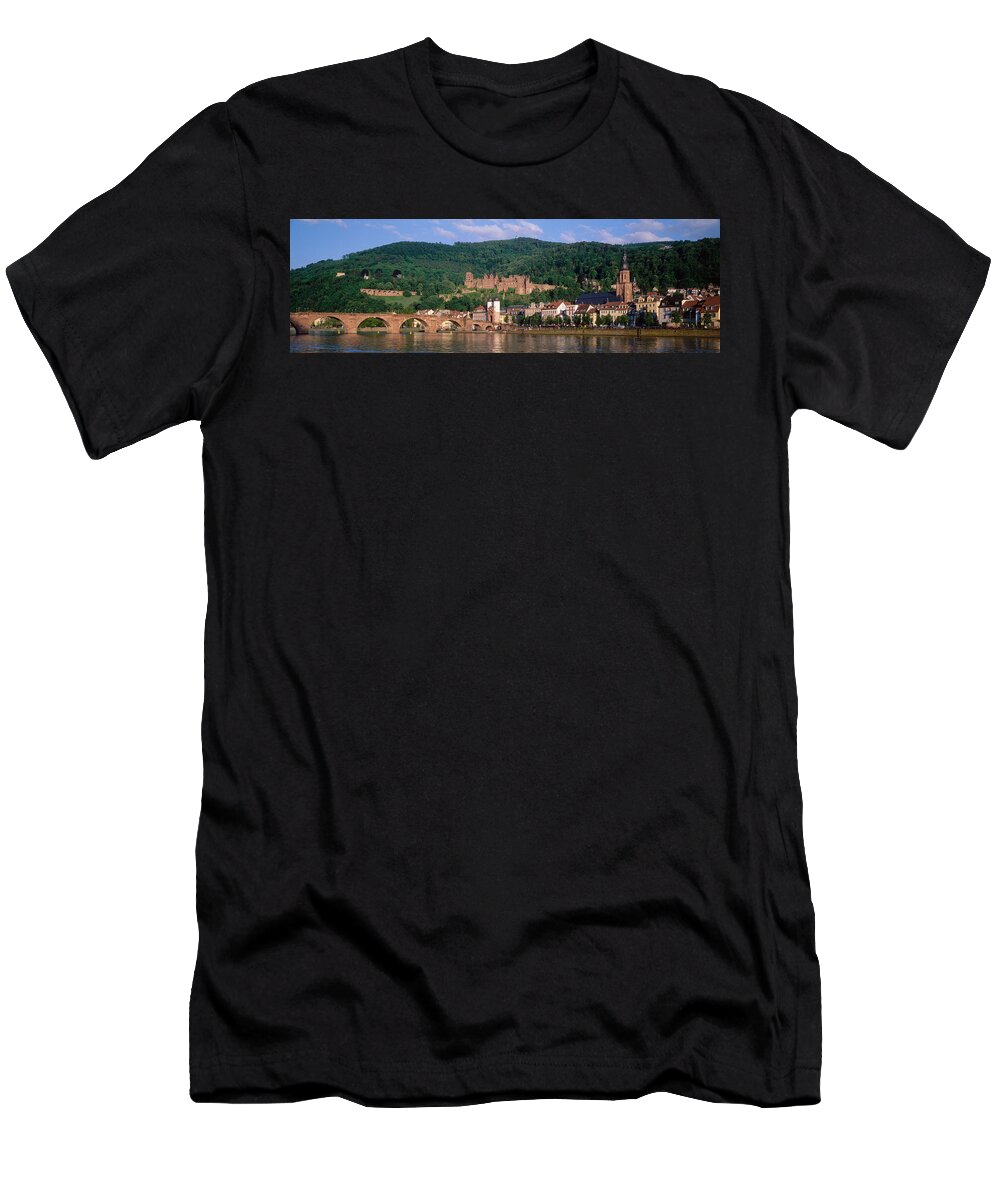 Photography T-Shirt featuring the photograph Germany, Heidelberg, Neckar River by Panoramic Images