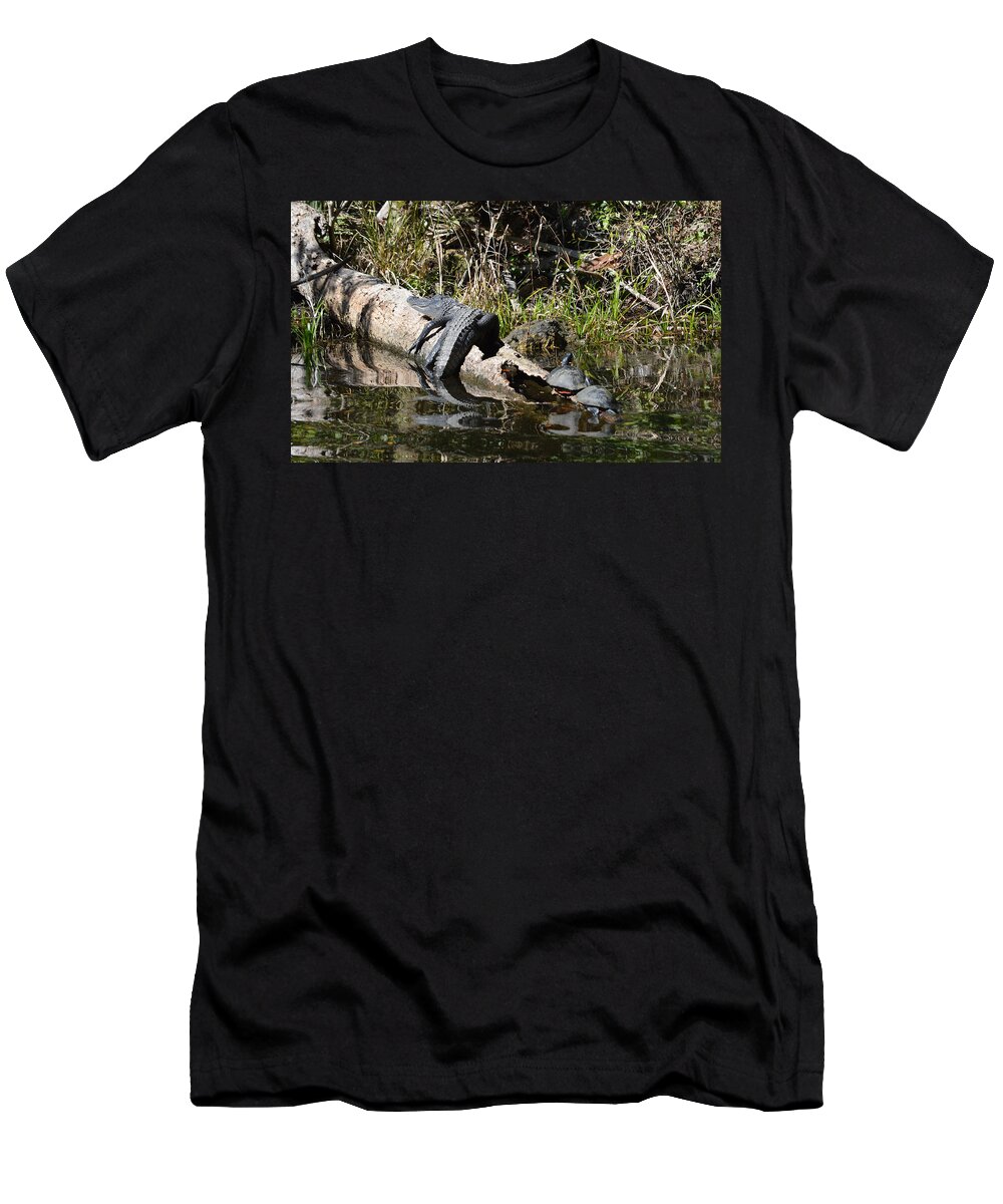 Wildlife T-Shirt featuring the photograph Getting Sun by Linda Kerkau