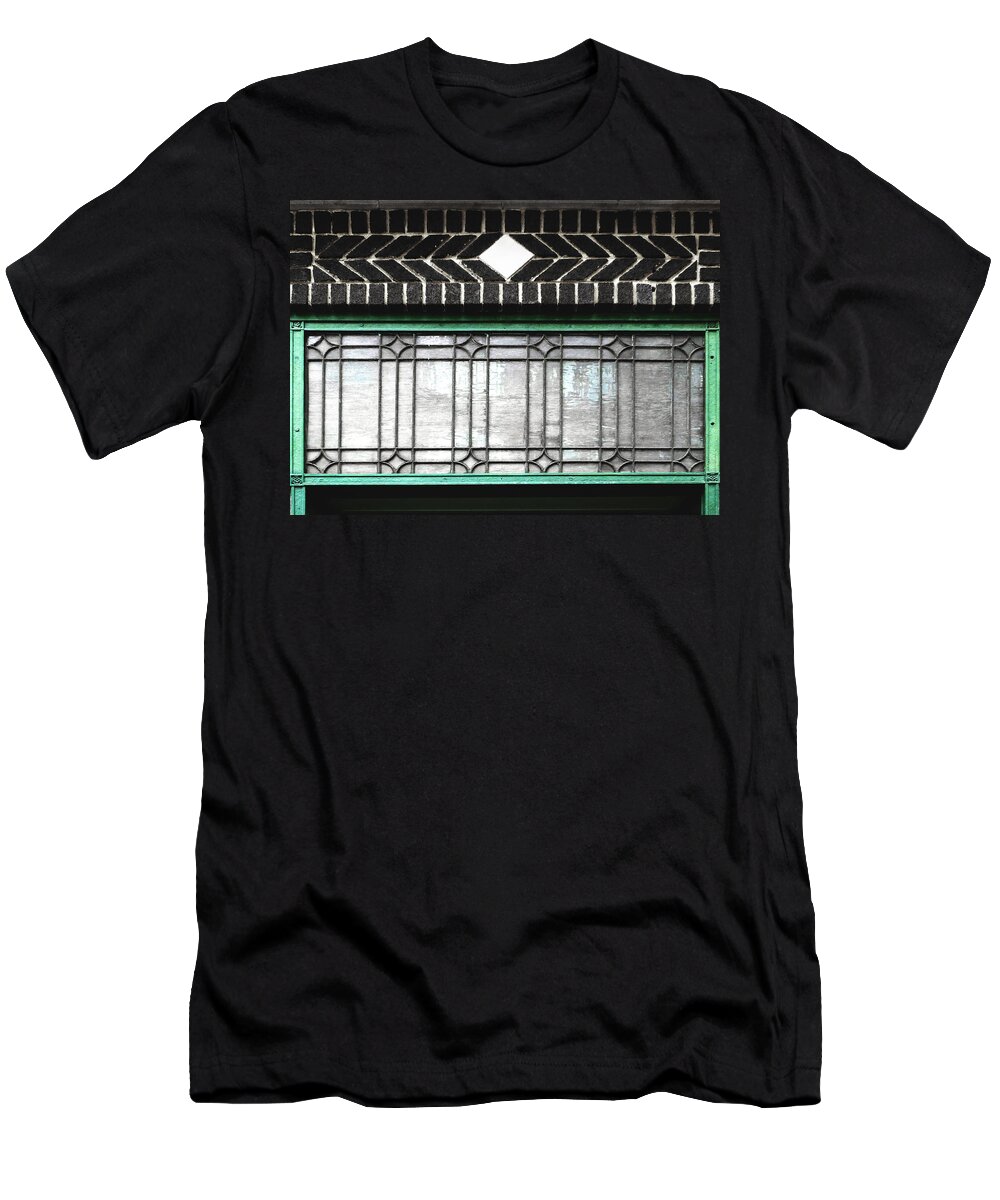Architecture T-Shirt featuring the photograph Glass and Bricks by Randi Kuhne