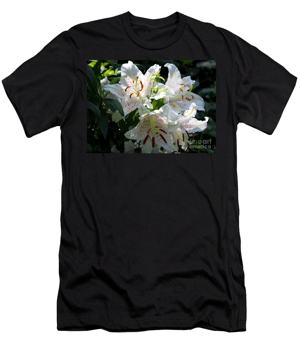 Lily T-Shirt featuring the photograph Glorious Morning Lilies by Christiane Schulze Art And Photography