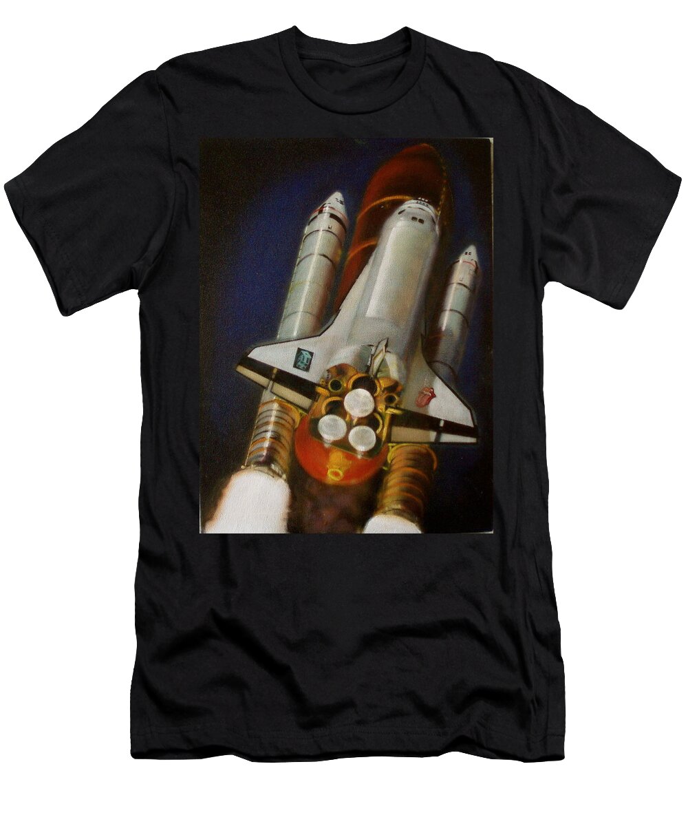 Realism T-Shirt featuring the painting God Plays Dice by Sean Connolly