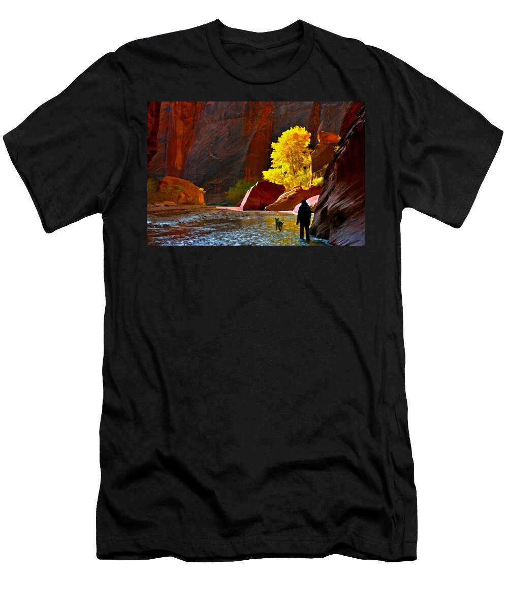 Acrylic T-Shirt featuring the painting Going Home Again Canyon De Chelly National Park by Bob and Nadine Johnston