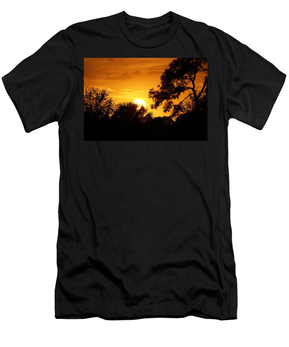 Golden Sun T-Shirt featuring the photograph Golden Sunset by Chauncy Holmes