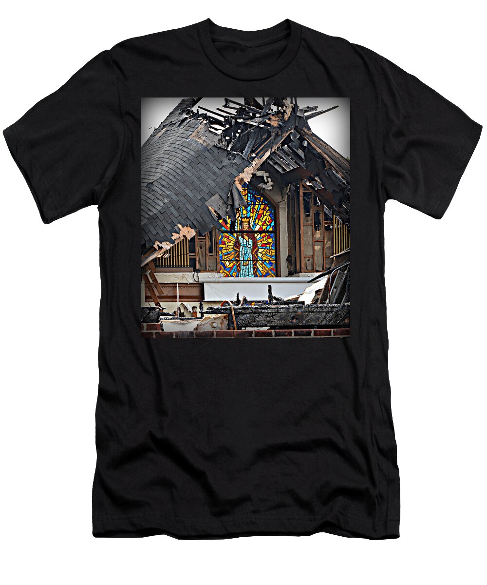 Burned T-Shirt featuring the photograph Good Lord by Ally White