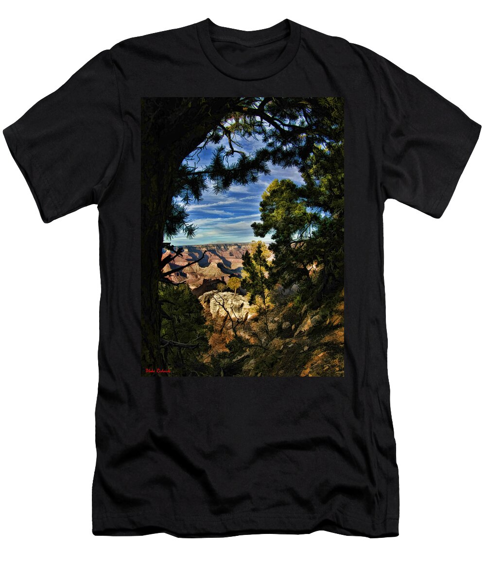 Grand Canyon T-Shirt featuring the photograph Grand Canyon Though The Trees by Blake Richards