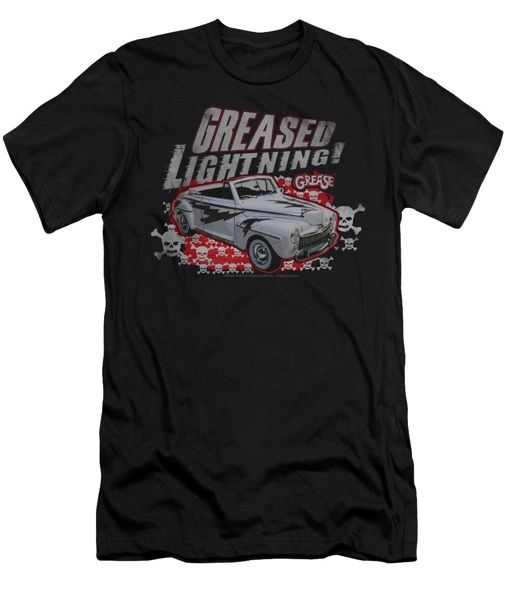 Grease T-Shirt featuring the digital art Grease - Greased Lightening by Brand A