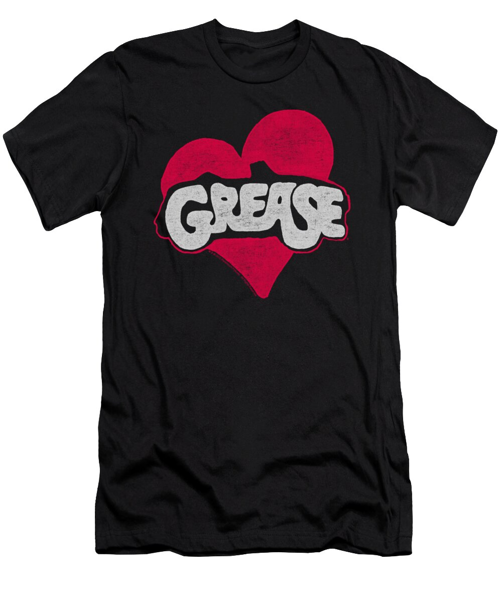 Grease T-Shirt featuring the digital art Grease - Heart by Brand A
