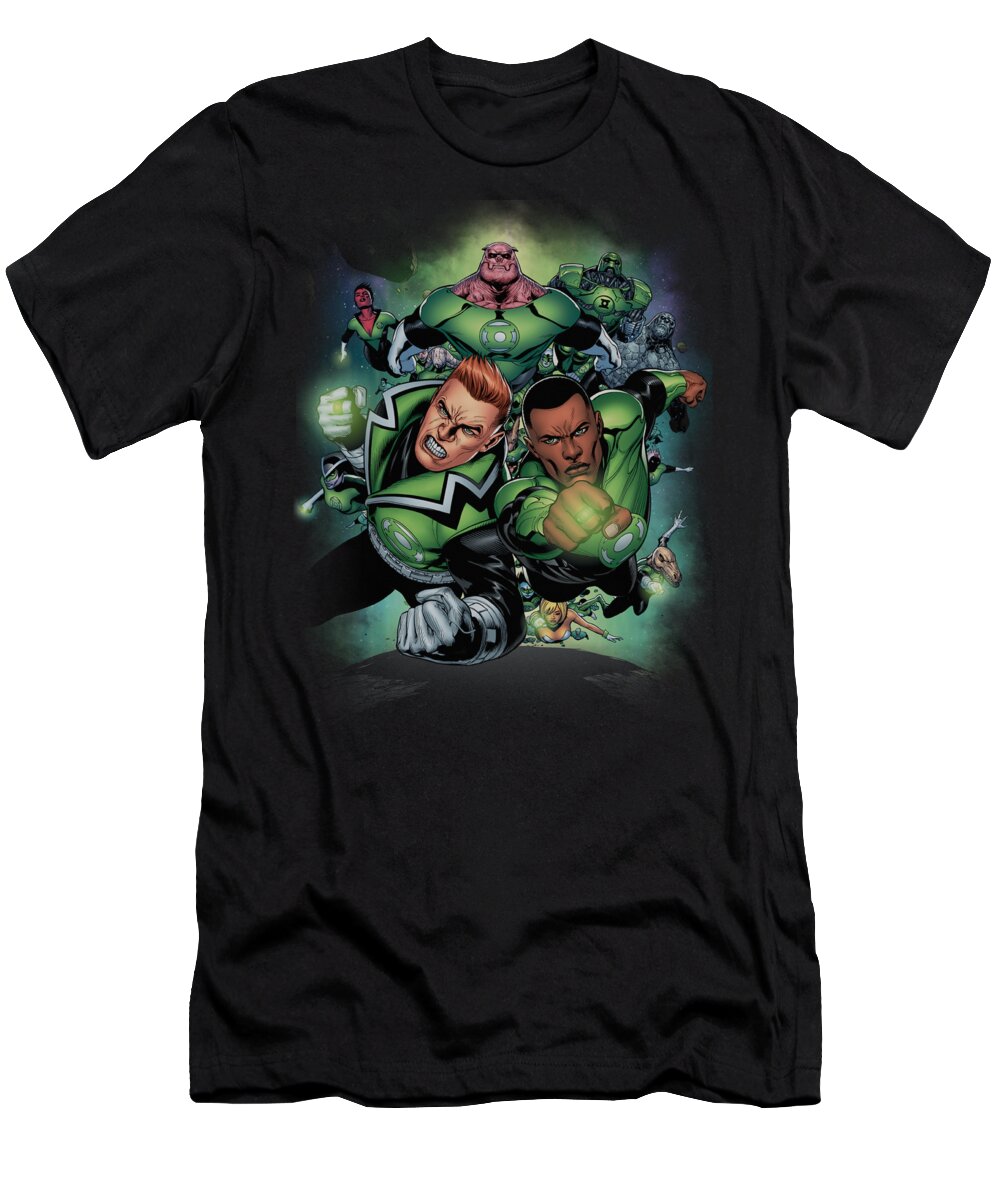 Green Lantern T-Shirt featuring the digital art Green Lantern - Corps #1 by Brand A