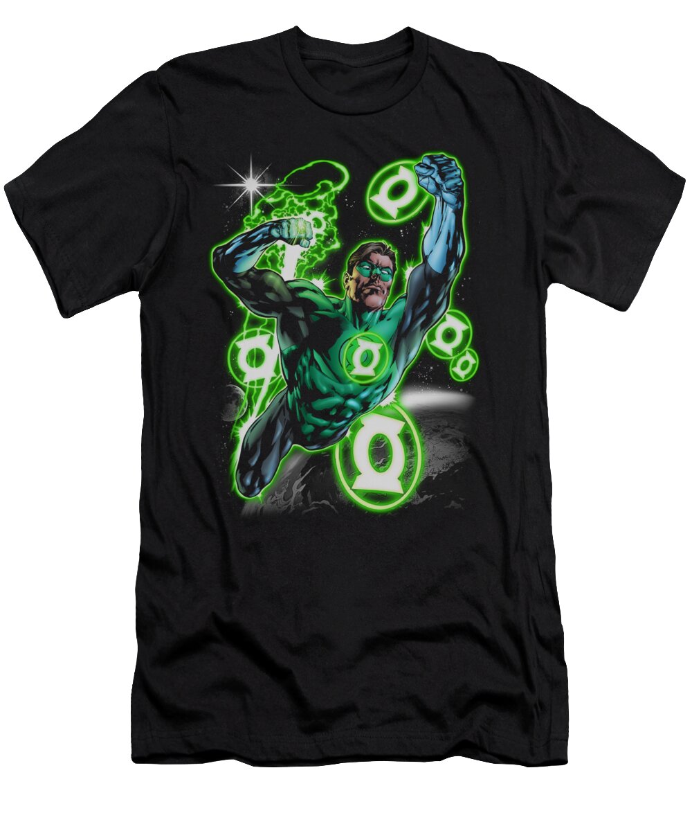 Green Lantern T-Shirt featuring the digital art Green Lantern - Earth Sector by Brand A