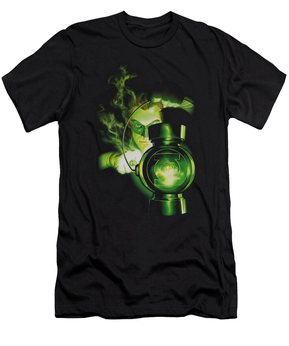 Green Lantern T-Shirt featuring the digital art Green Lantern - Lantern Light by Brand A