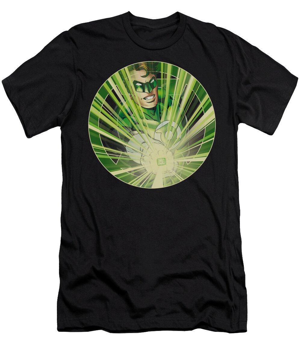 Green Lantern T-Shirt featuring the digital art Green Lantern - Light Em Up by Brand A