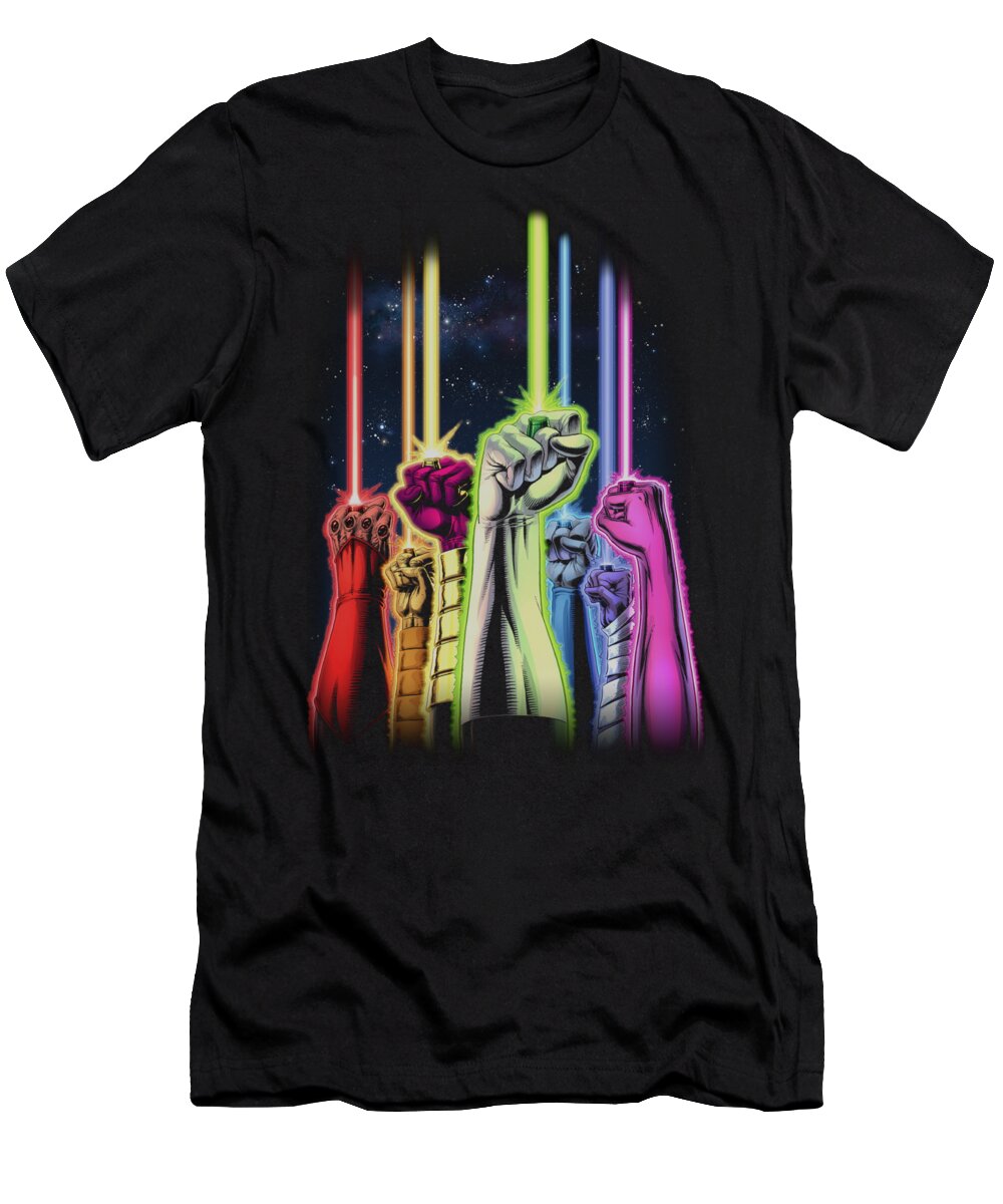 Green Lantern T-Shirt featuring the digital art Green Lantern - Rainbow Corps by Brand A