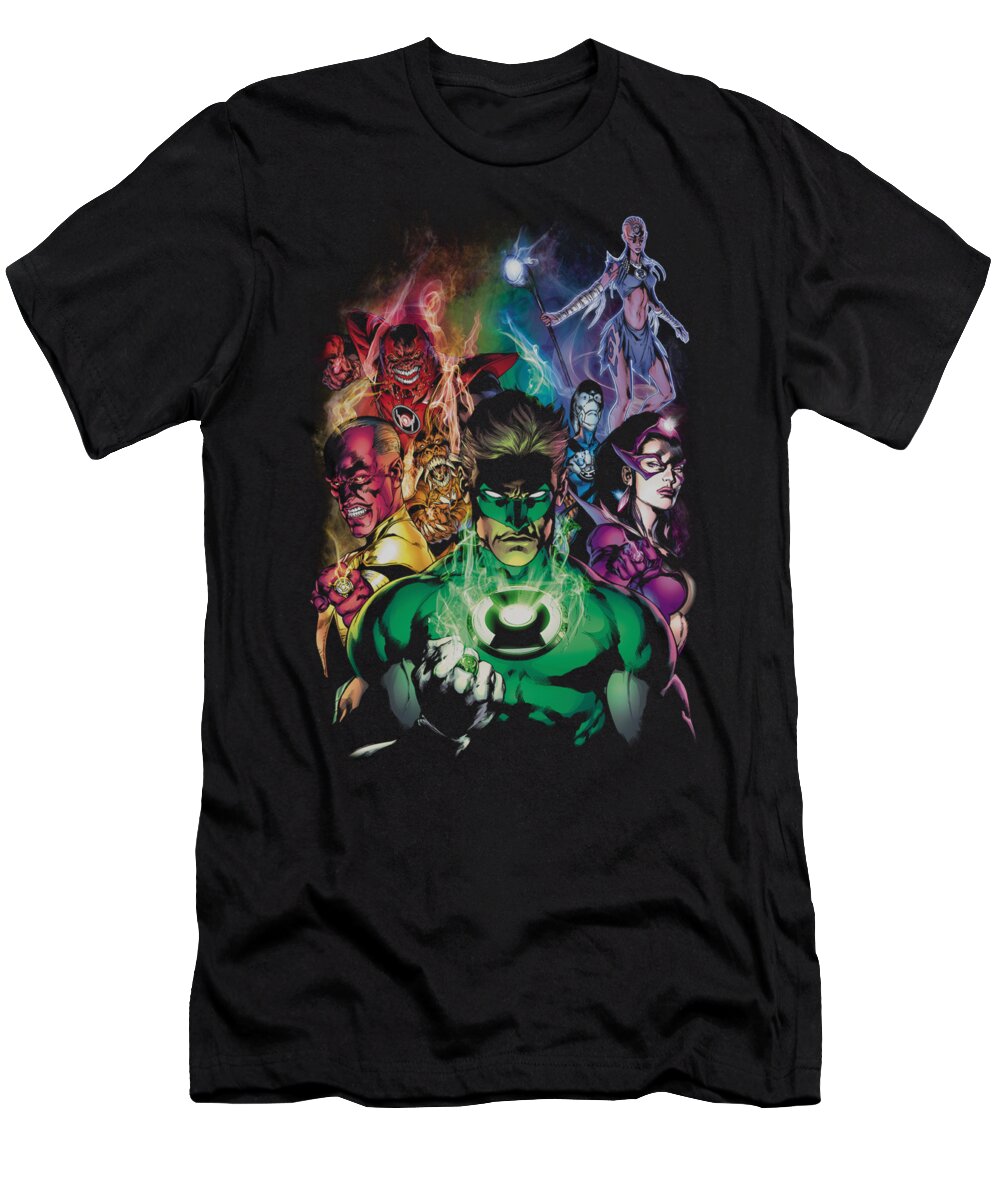 Green Lantern T-Shirt featuring the digital art Green Lantern - The New Guardians by Brand A