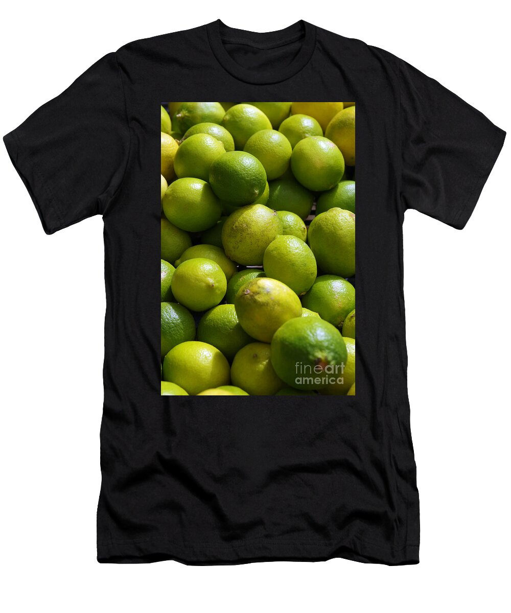 Acid T-Shirt featuring the photograph Green Limes by Carlos Caetano