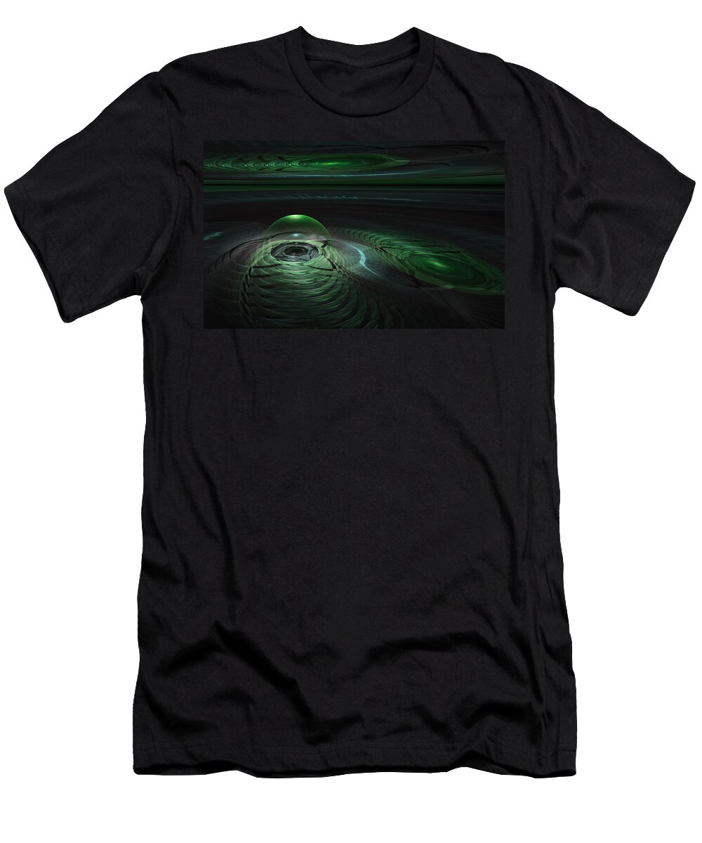 Fractal T-Shirt featuring the digital art Greenland Outpost by Gary Blackman