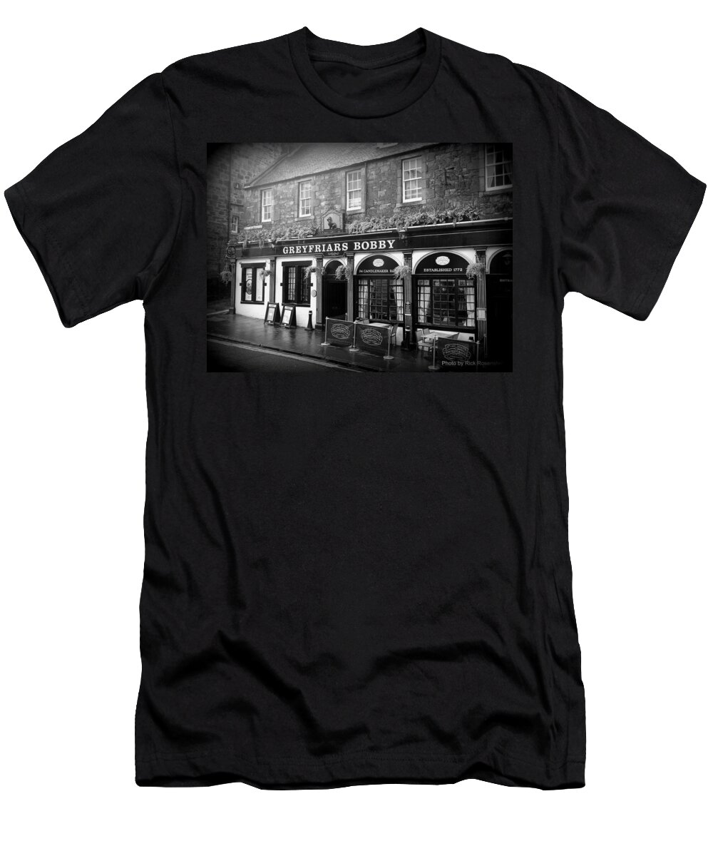 Greyfriars Bobby T-Shirt featuring the photograph Greyfriars Bobby In Edinburgh Scotland by Rick Rosenshein