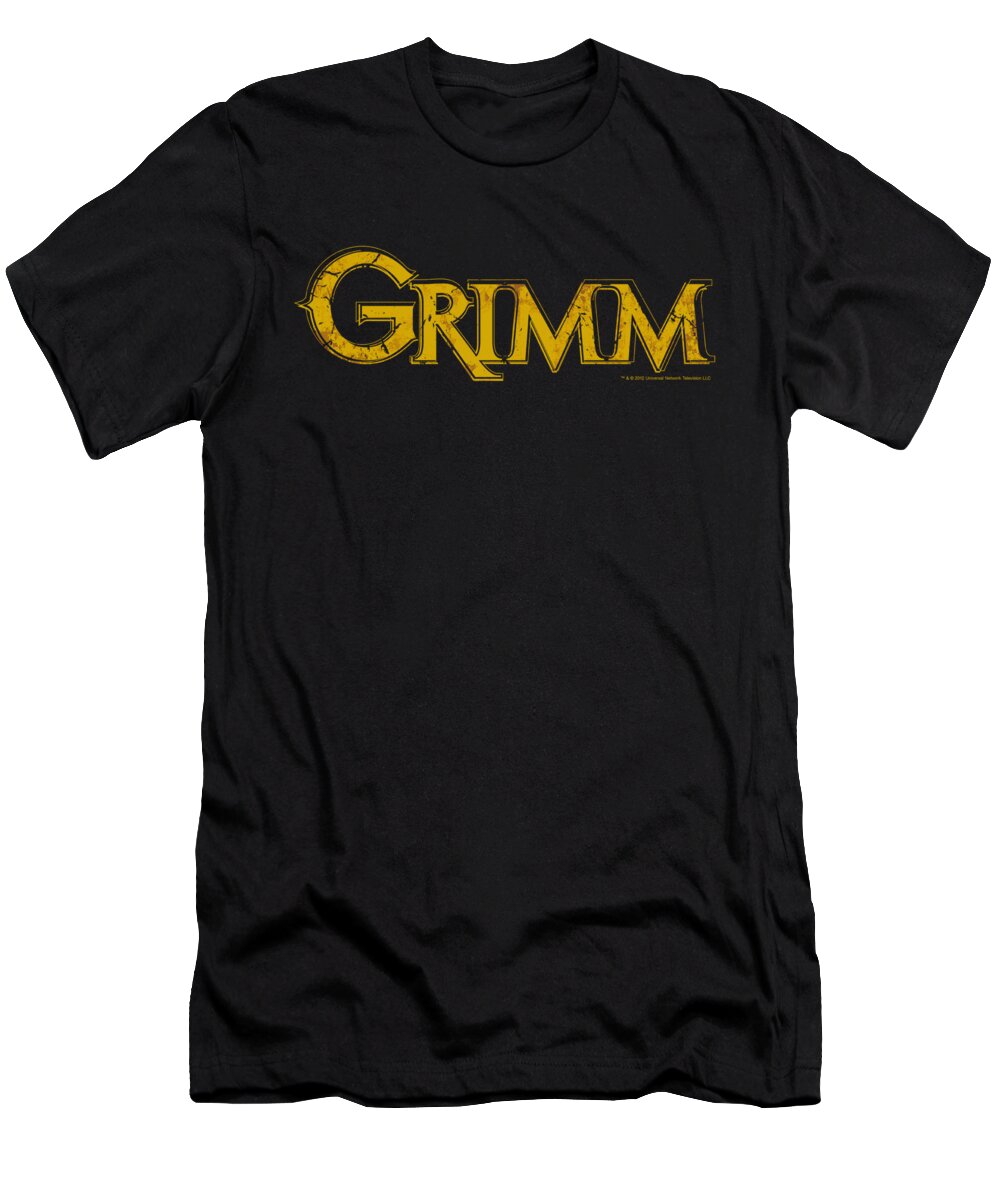 Grimm T-Shirt featuring the digital art Grimm - Gold Logo by Brand A