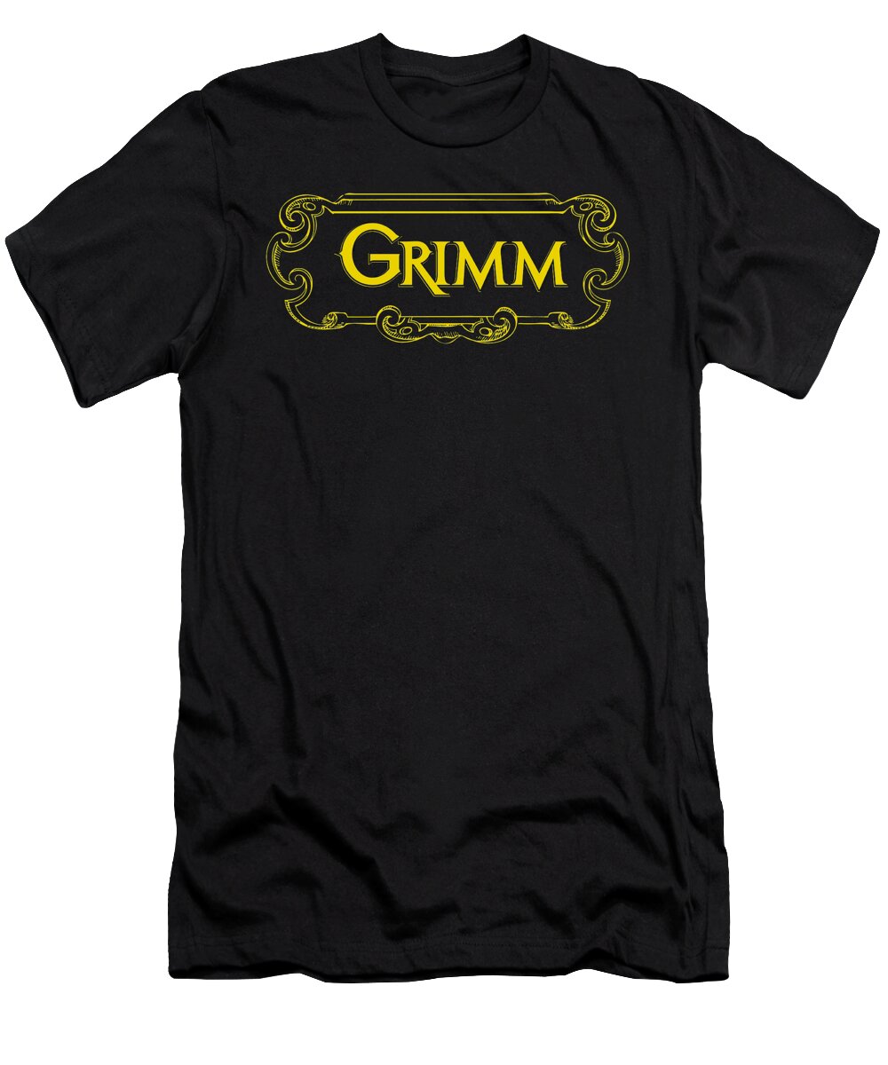  T-Shirt featuring the digital art Grimm - Plaque Logo by Brand A